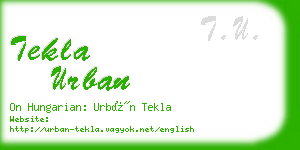 tekla urban business card